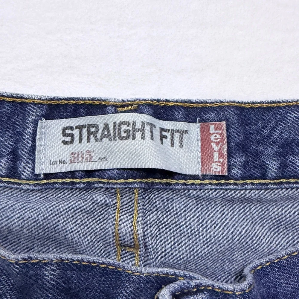 Levi's 505 Straight Fit Jeans Blue Denim 100% Cotton 40x30